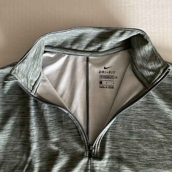 Nike girls heather grey 1/4 zip running dri-fit jacket size L - Picture 6 of 12